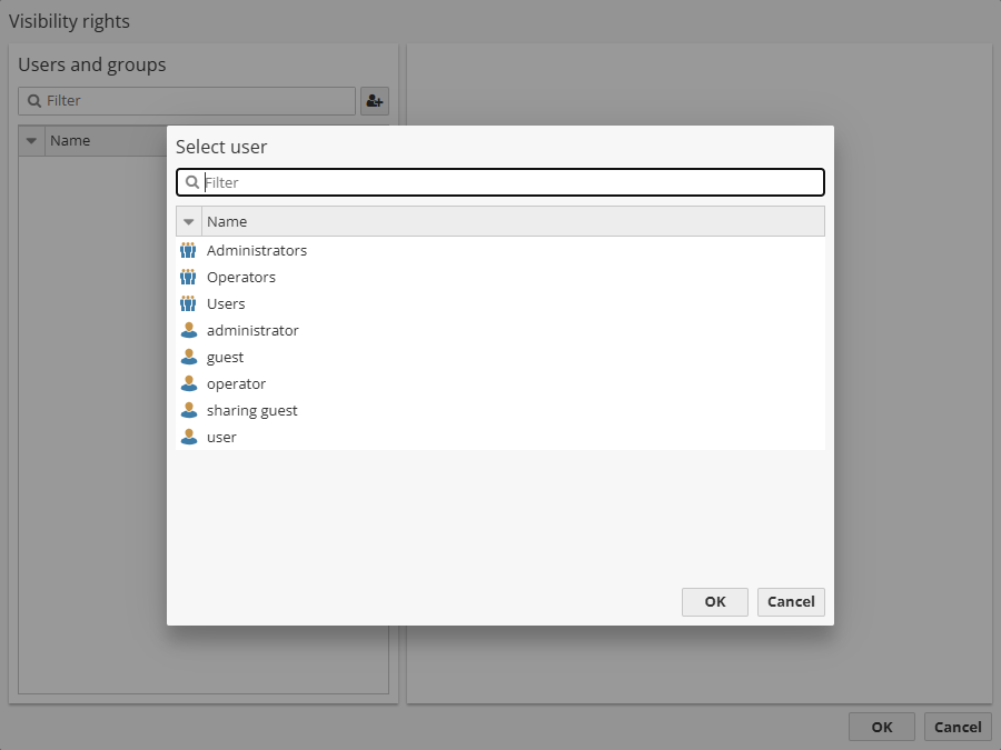 projects visibility rights user