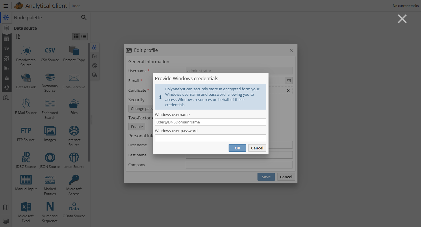 user profile windows cred