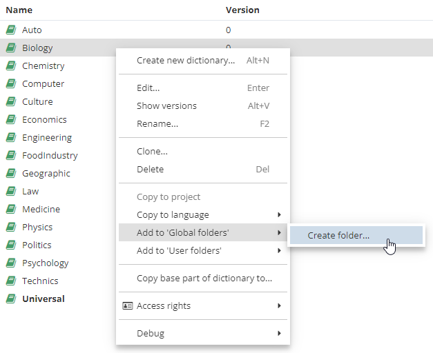dict add to folder new
