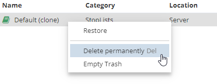 dict delete from trash