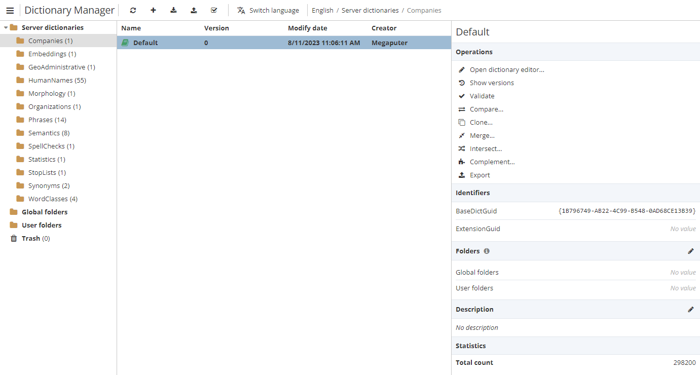 dict manager overview