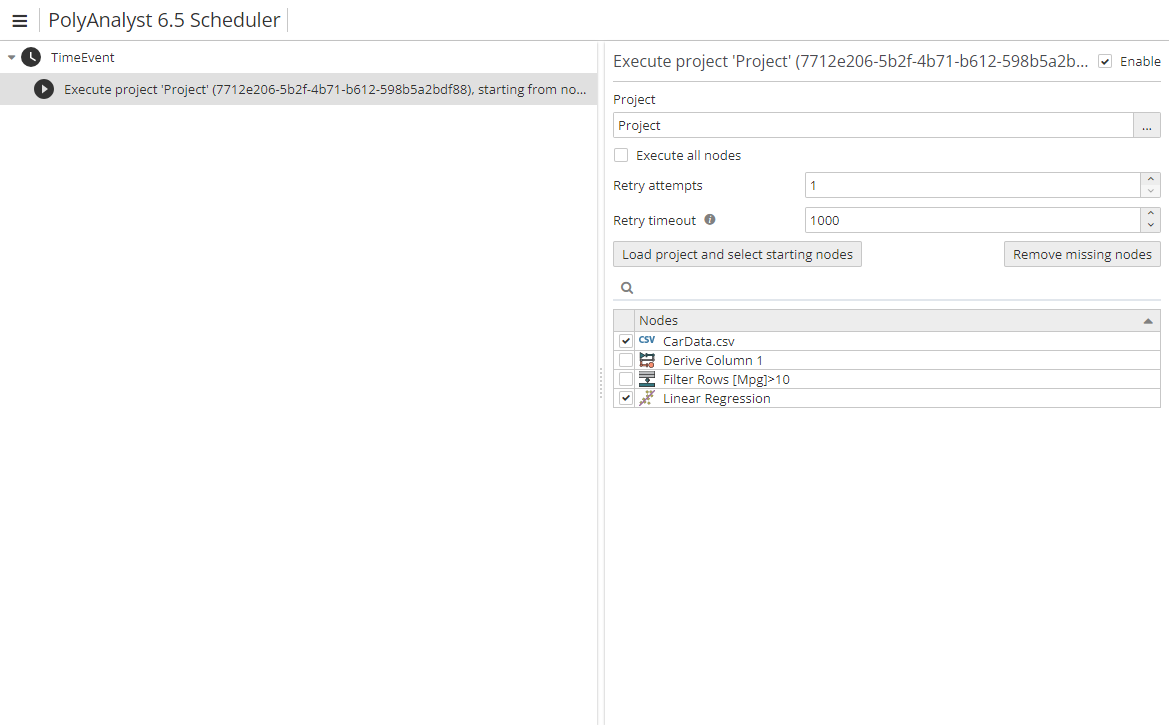sch add project ex nodes