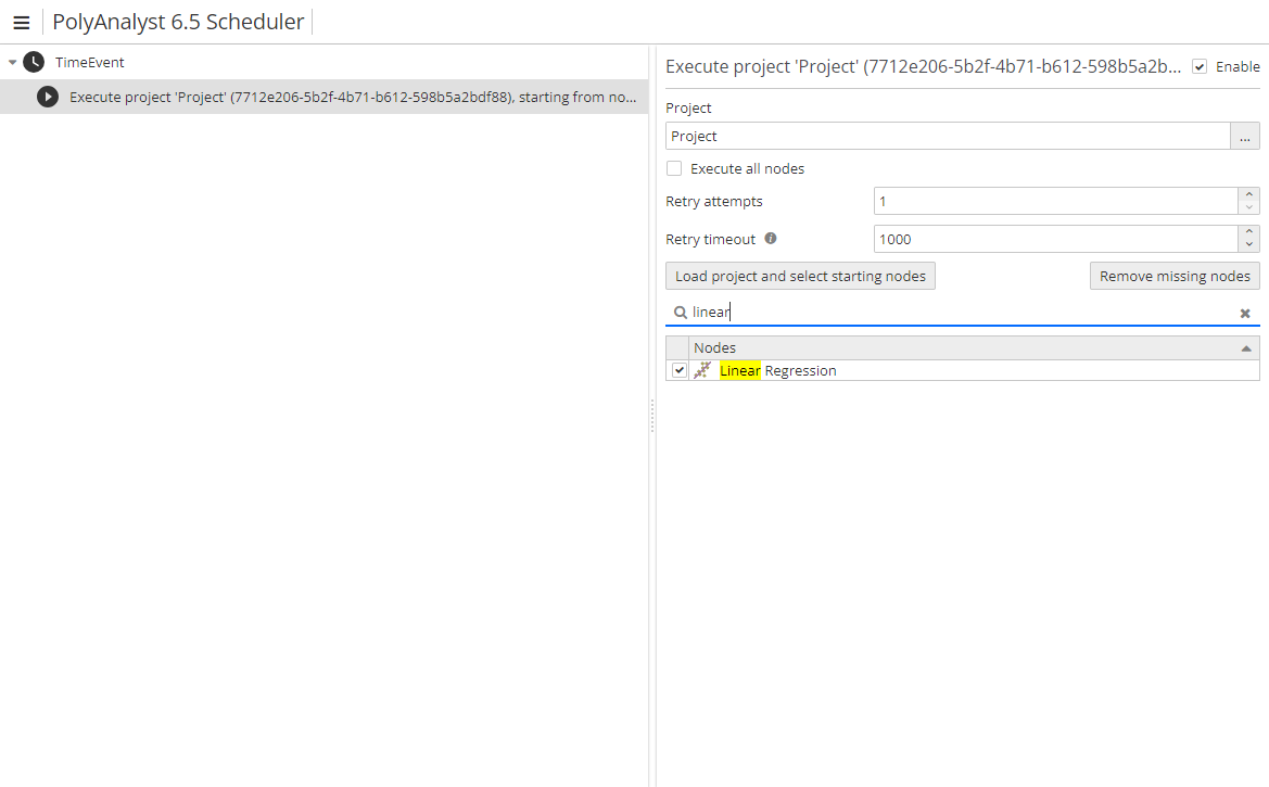 sch add project ex nodes field