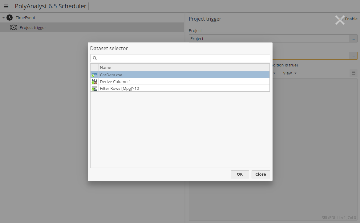 sch add trigger selector