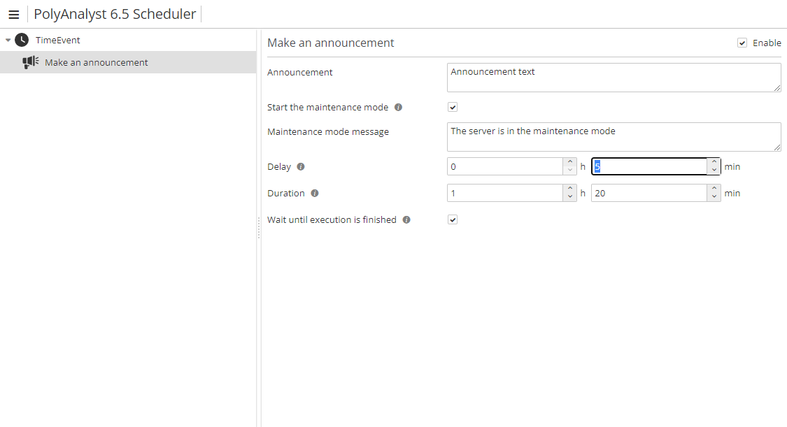 sch maintanence time