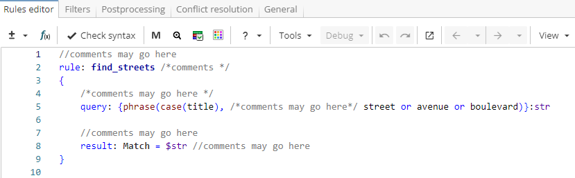 xpdl syntax comments