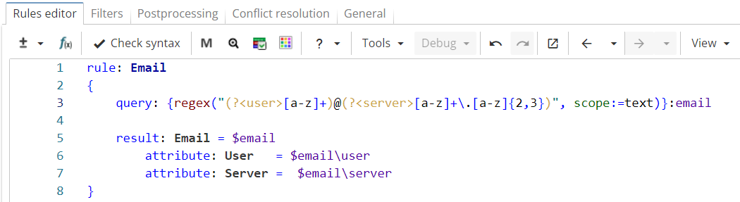 xpdl rules hierarchy regexref email named