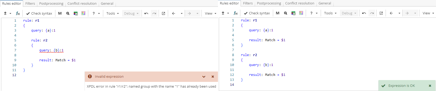 xpdl rules hierarchy group synt
